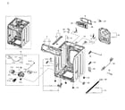 Samsung WF42H5200AW/A2-01 frame & cover parts diagram