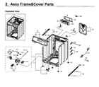 Samsung WF50K7500AV/A2-11 frame & cover parts diagram