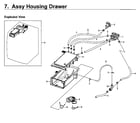 Samsung WF50K7500AV/A2-11 housing-drawer diagram