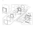 Samsung DV48H7400EW/A2-01 frame front & door diagram