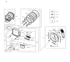 Samsung DV48H7400EW/A2-01 drum parts diagram