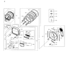Samsung DV48H7400EW/A2-02 drum parts diagram