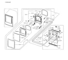 Samsung DV48J7700EW/A2-01 frame front & door diagram