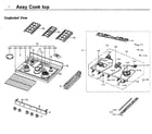 Samsung NX58J7750SS/AA-01 cooktop diagram