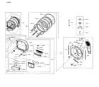 Samsung DV48H7400GW/A2-01 drum parts diagram