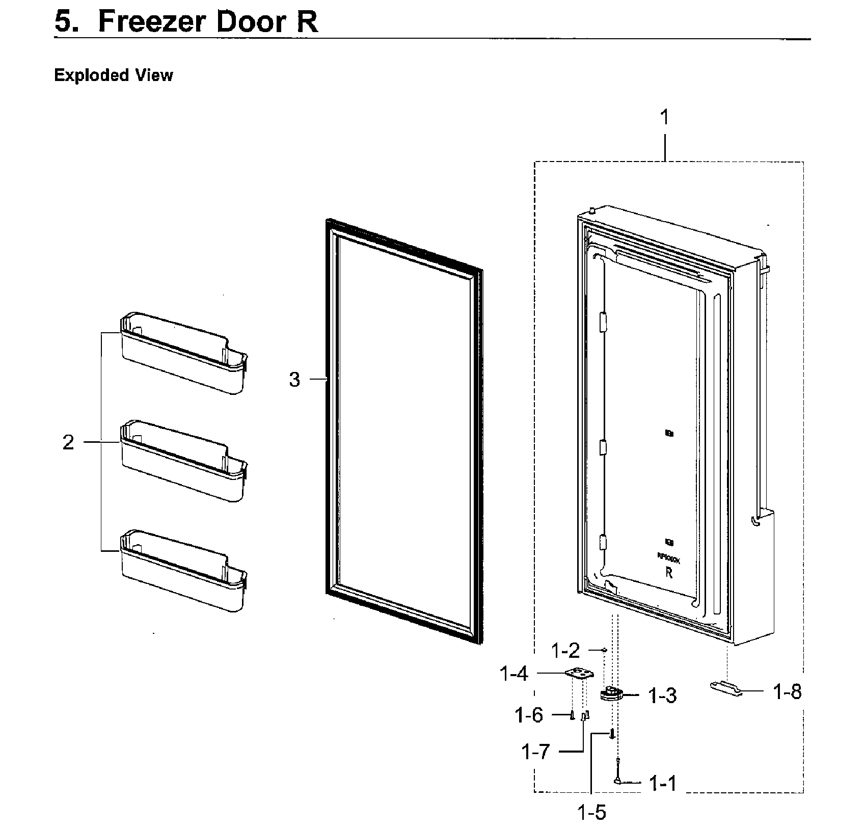 Freezer door rt
