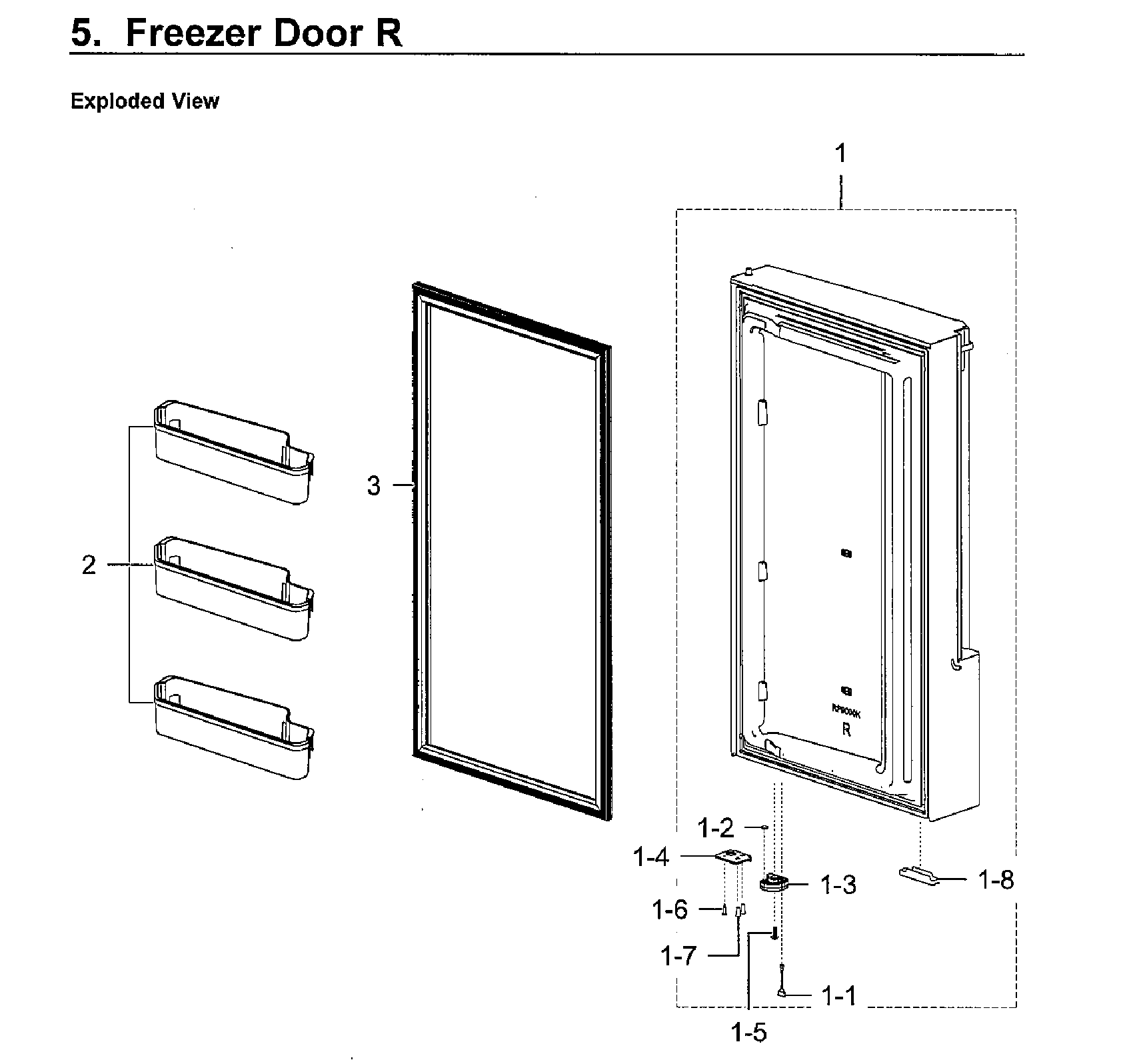 Freezer door rt