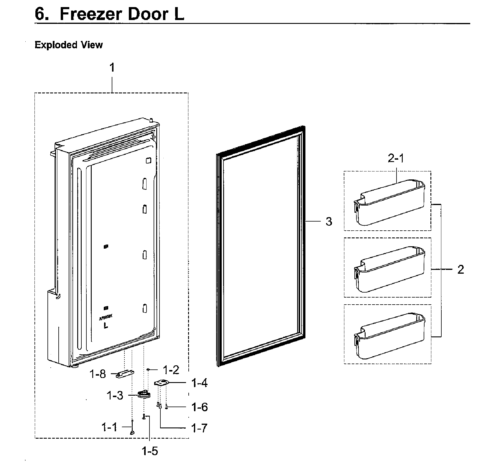 Freezer door lt