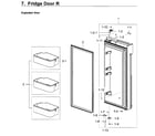 Samsung RF28K9070SG/AA-02 fridge door rt diagram