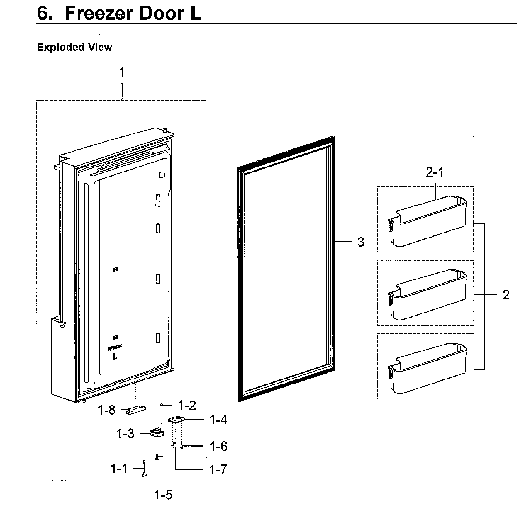 Freezer door lt