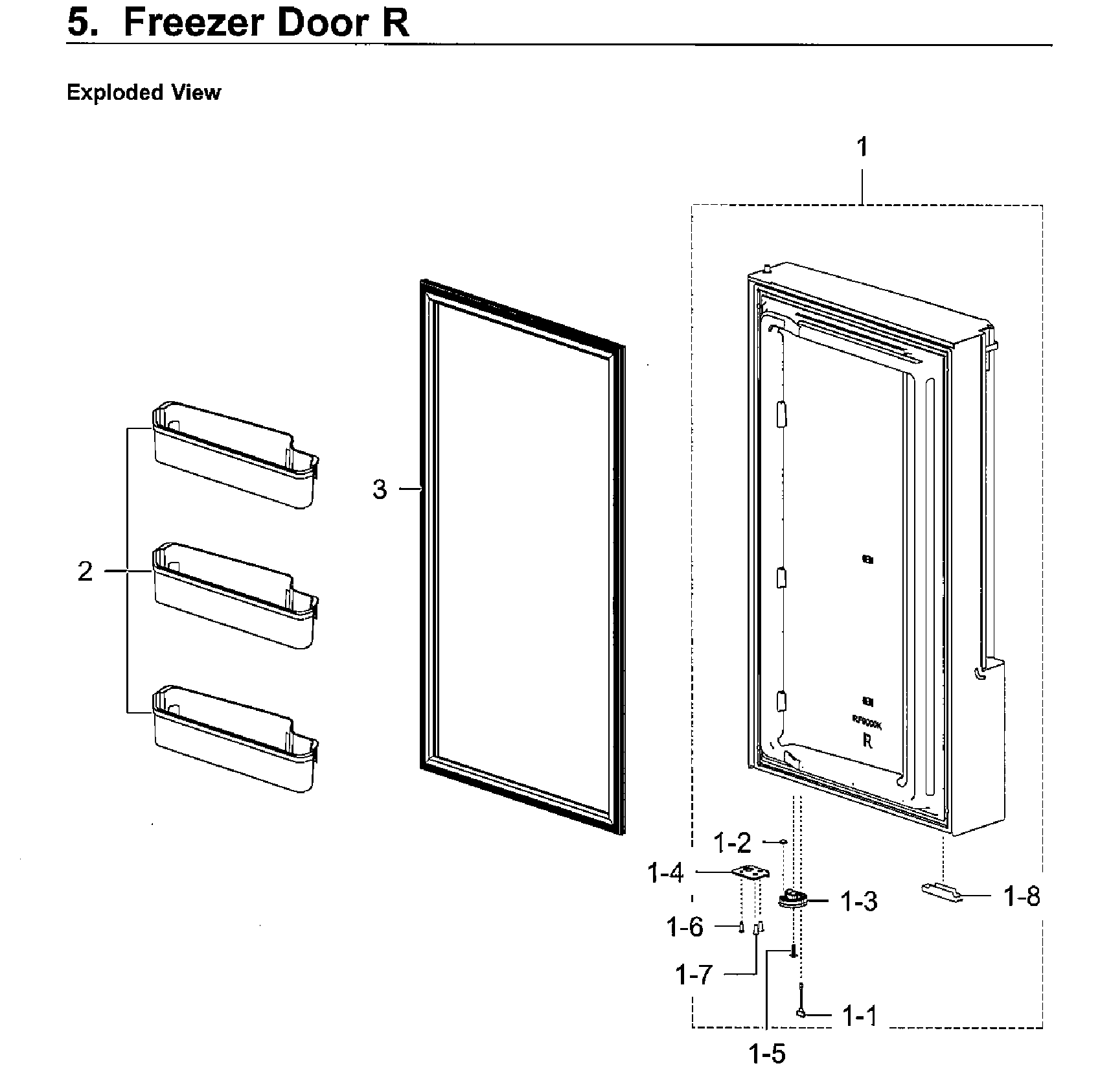 Freezer door rt