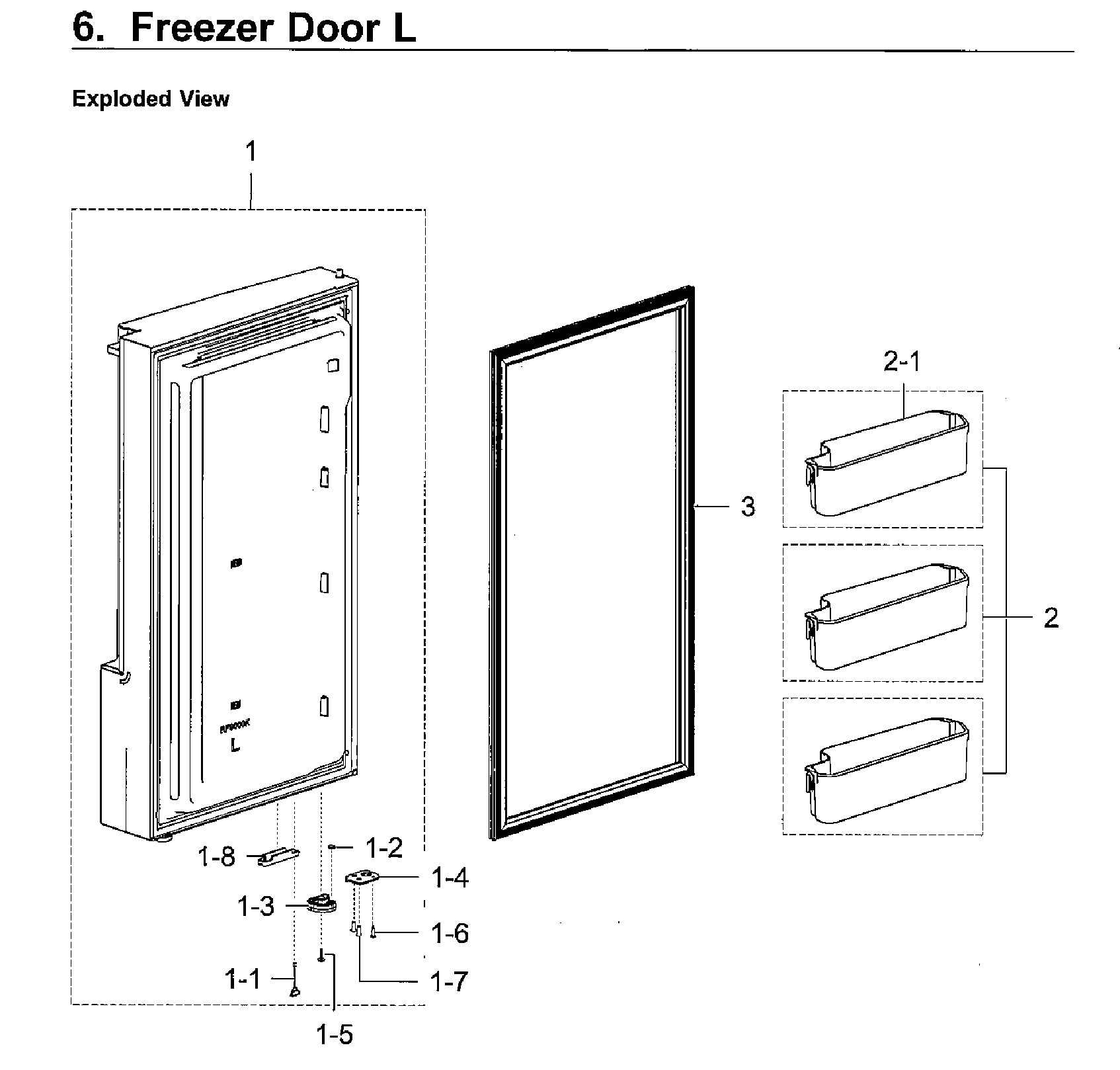 Freezer door lt