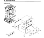 Samsung RF23HCEDBWW/AA-08 freezer door diagram