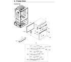 Samsung RF23HCEDBWW/AA-09 freezer door diagram