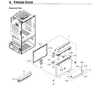 Samsung RF23HCEDBWW/AA-11 freezer door diagram