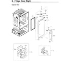Samsung RF23HCEDBWW/AA-12 fridge door rt diagram