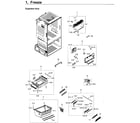 Samsung RF23HCEDBWW/AA-13 freezer / icemaker diagram