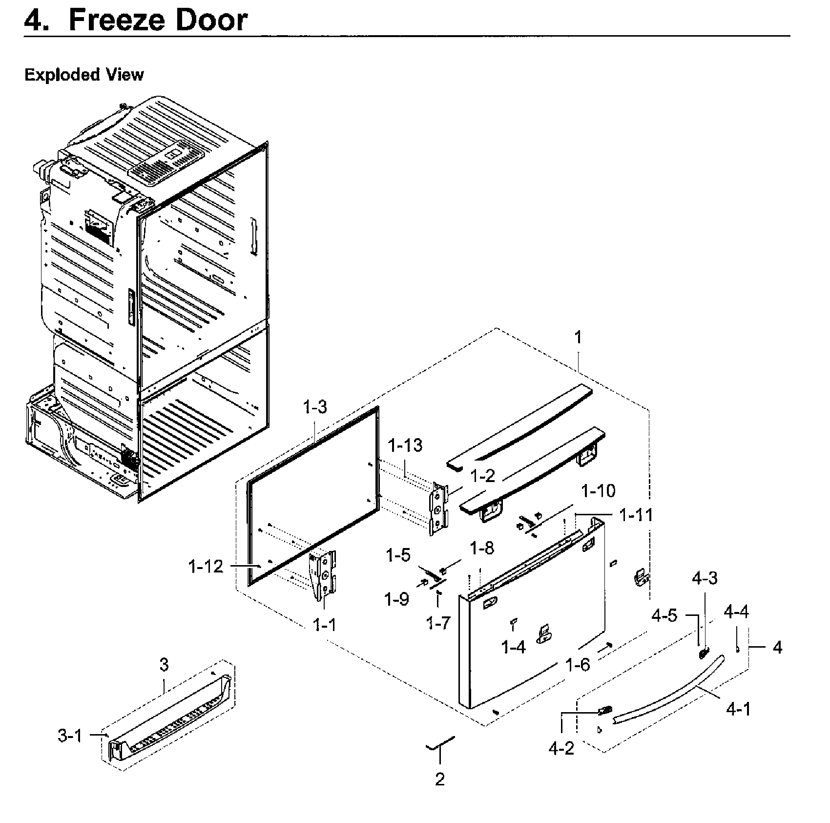 Freezer door