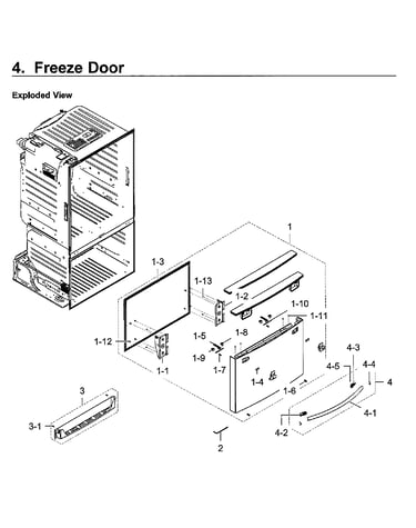 Freezer door