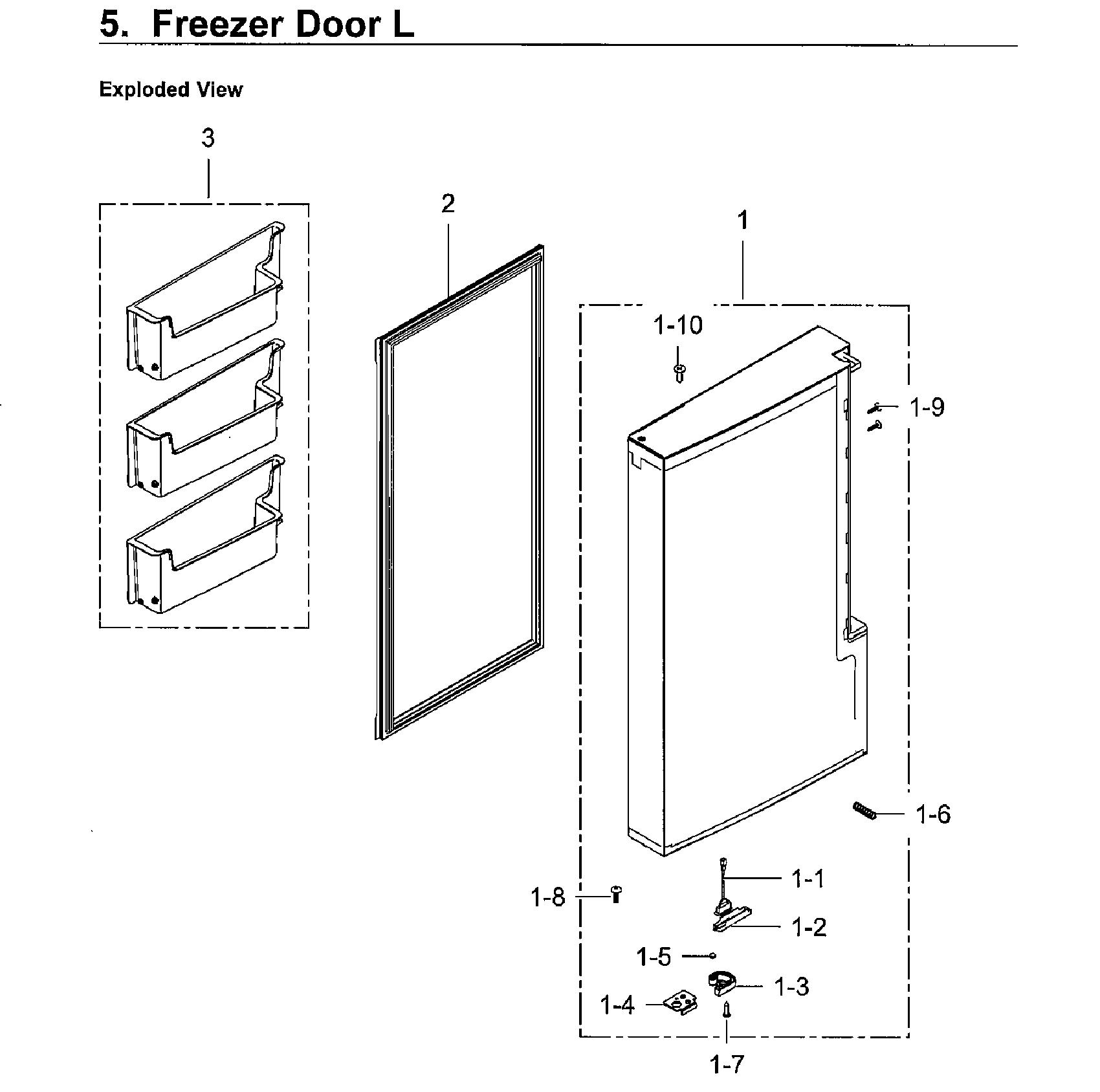 Freezer door lt