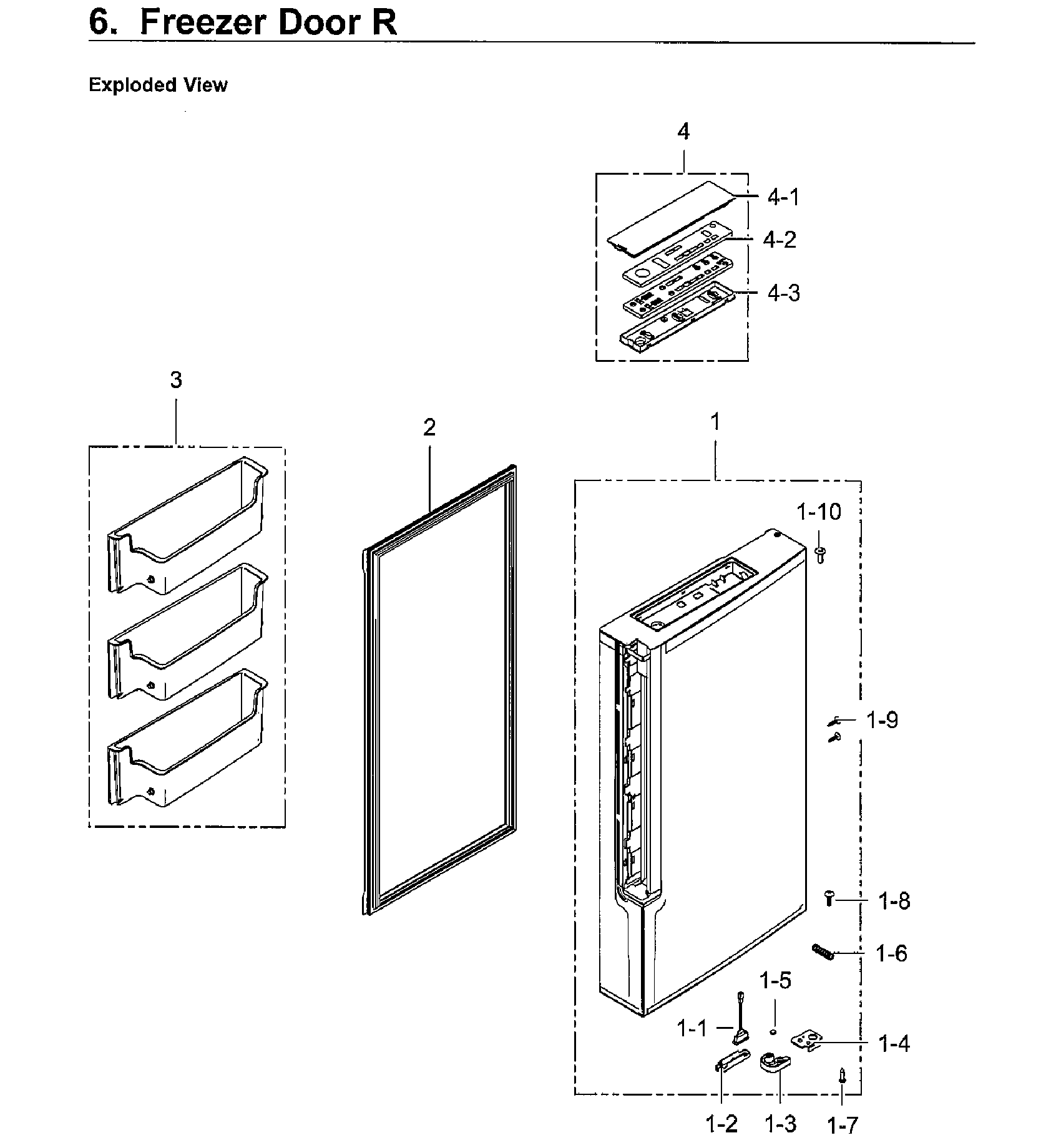 Freezer door rt