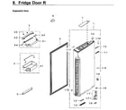 Samsung RF24J9960S4/AA-04 fridge door rt diagram