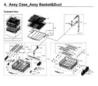 Samsung DW80H9970US/AA-02 basket & duct diagram