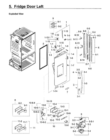 Fridge left door