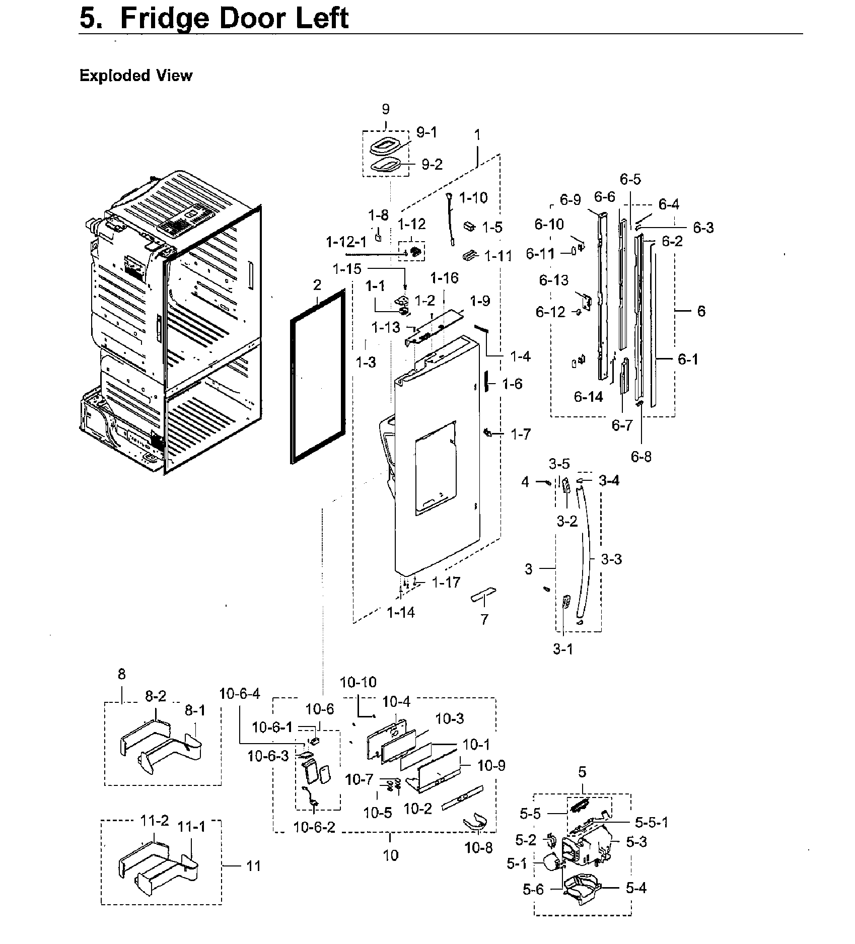 Fridge left door