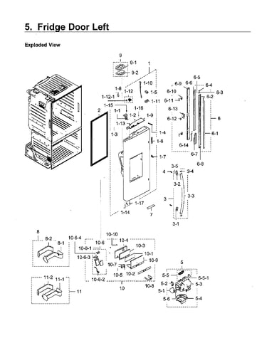 Fridge left door