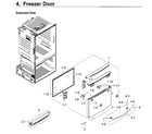 Samsung RF28HFEDBWW/AA-10 freezer door diagram