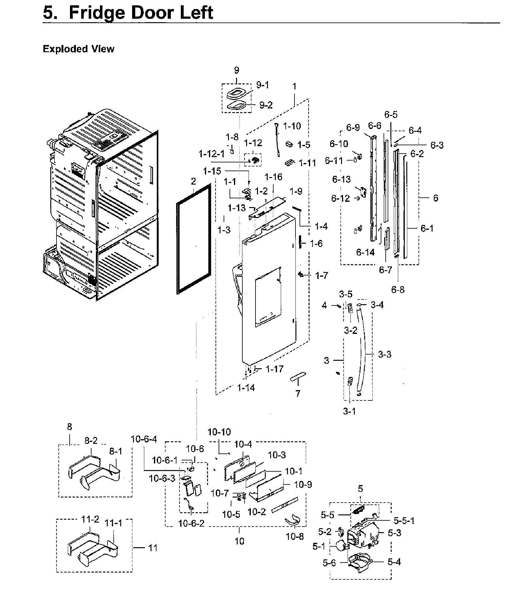Fridge left door