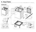 Samsung WA5471ABP/XAA-01 frame asy diagram