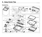 Samsung WA5471ABP/XAA-02 top asy diagram