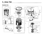 Samsung WA5471ABP/XAA-02 tub asy diagram