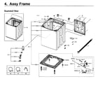 Samsung WA5471ABP/XAA-02 frame asy diagram