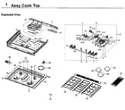 Samsung NX58H9500WS/AA-01 cooktop diagram