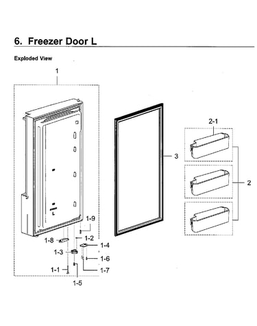 Freezer door l