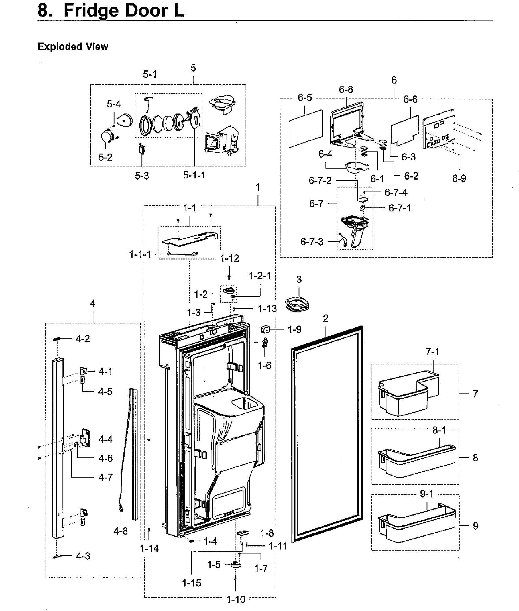 Fridge door l