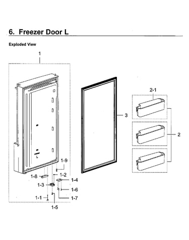 Freezer door l