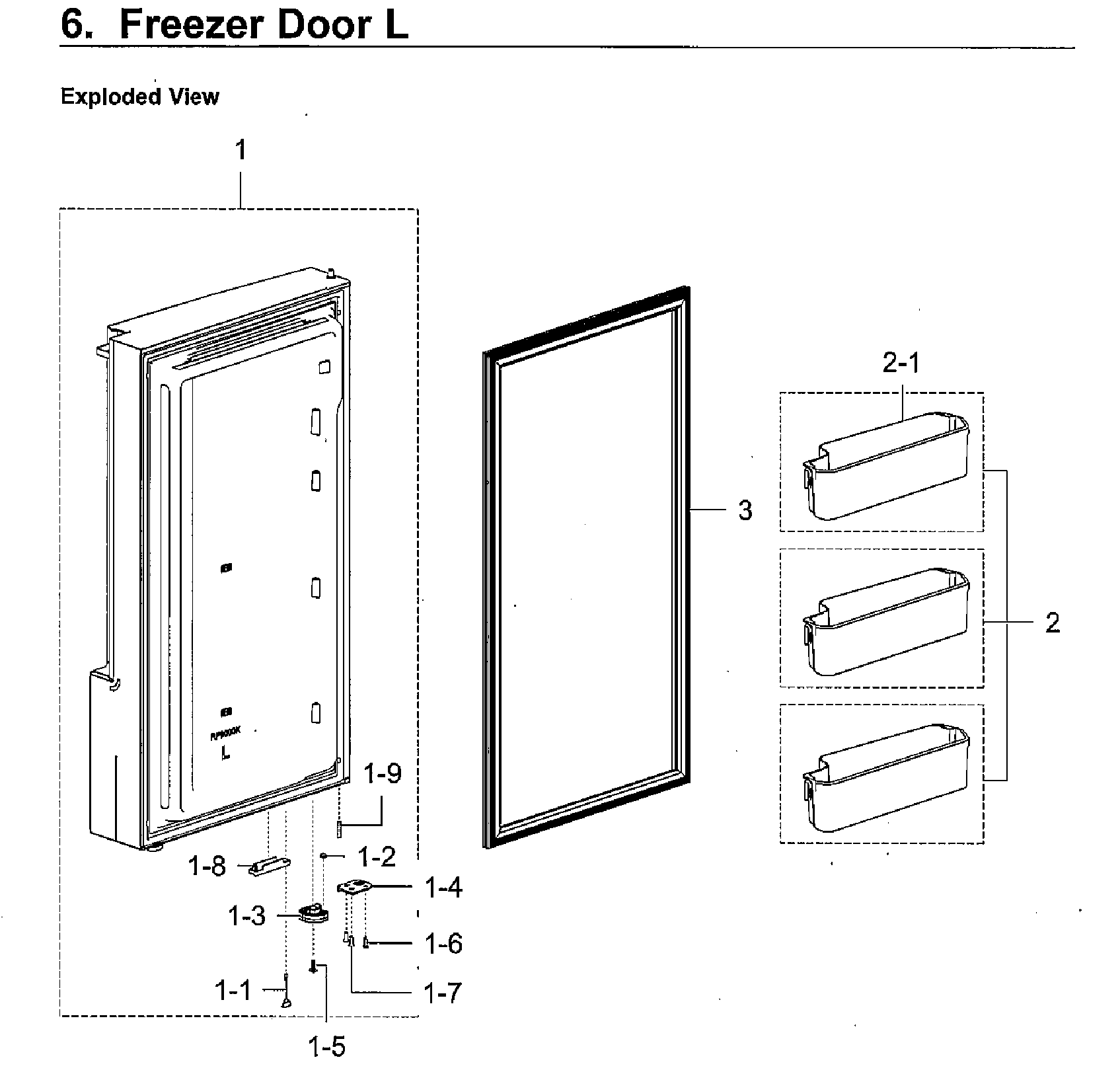 Freezer door l