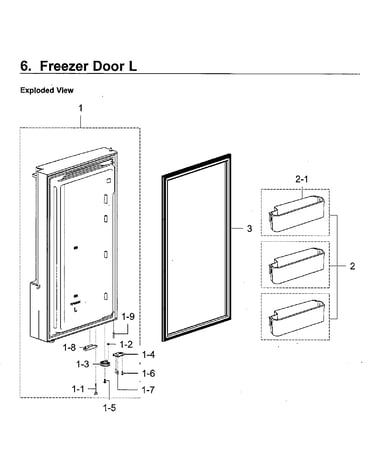Freezer door l