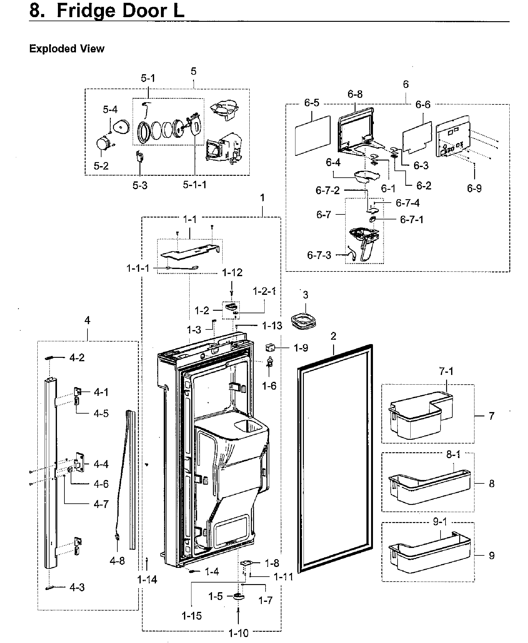 Fridge door l