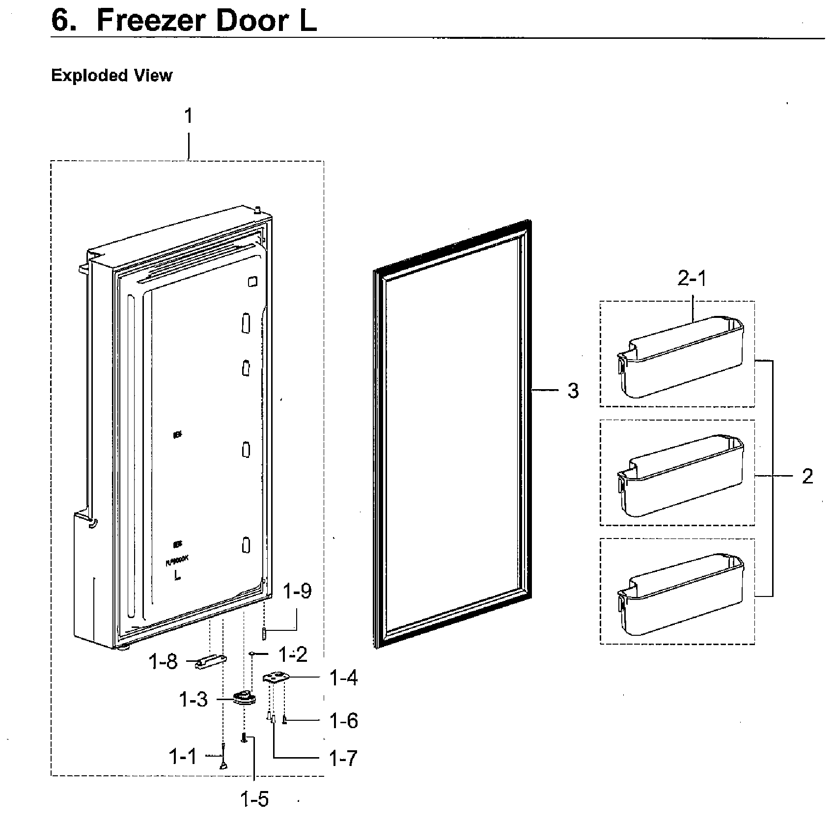 Freezer door l