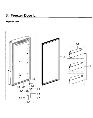 Freezer door l