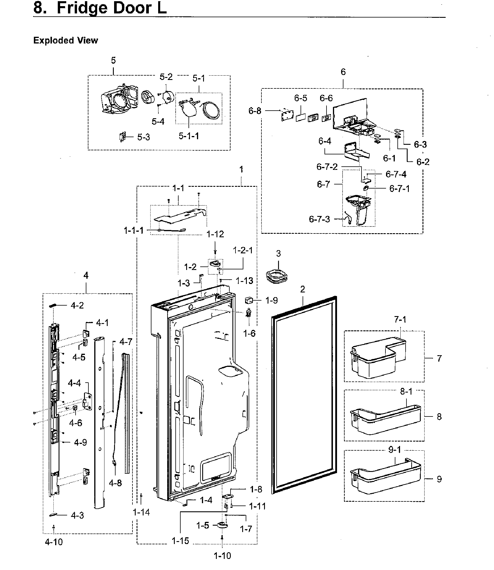 Fridge door l