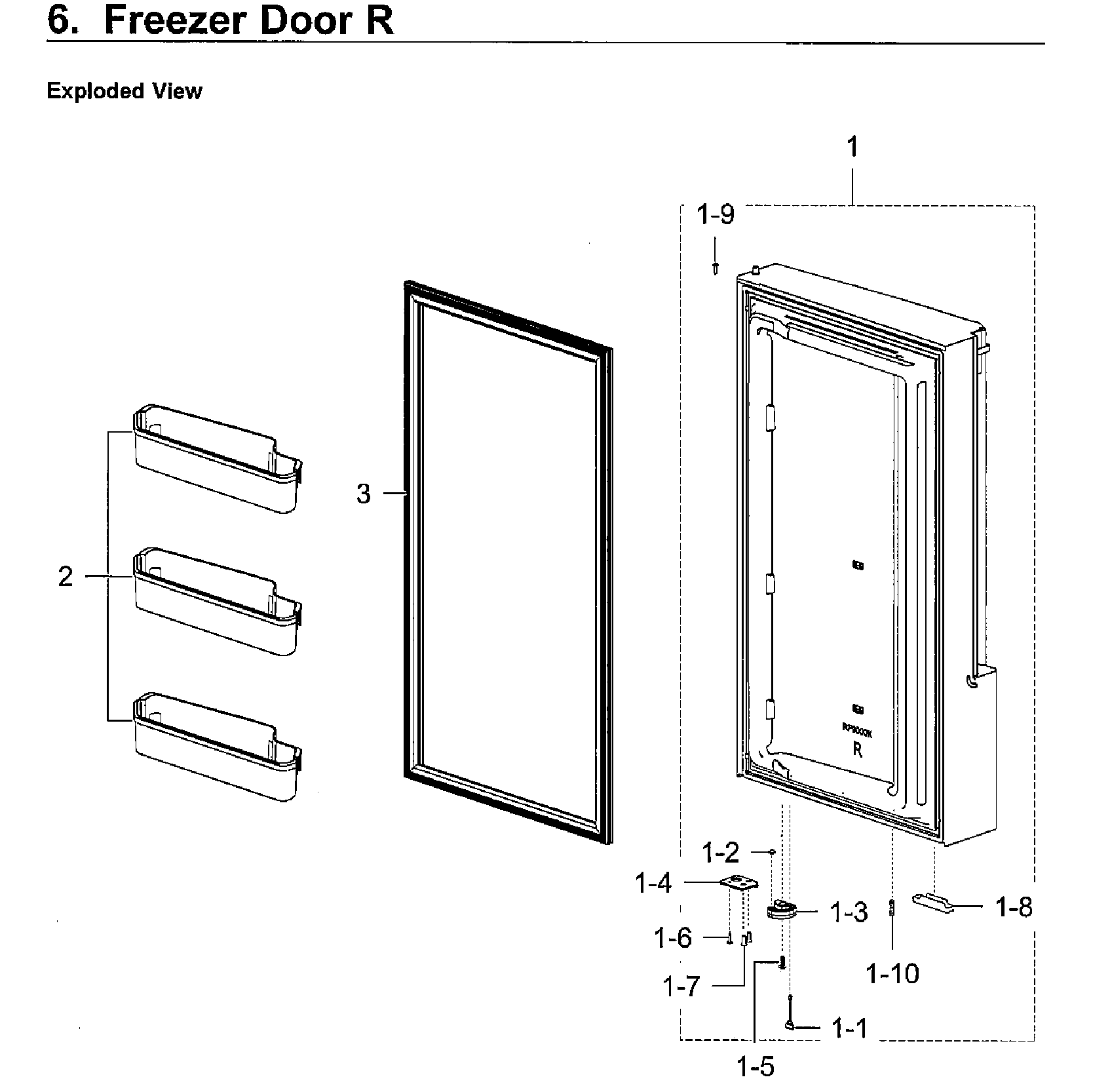 Freezer door l