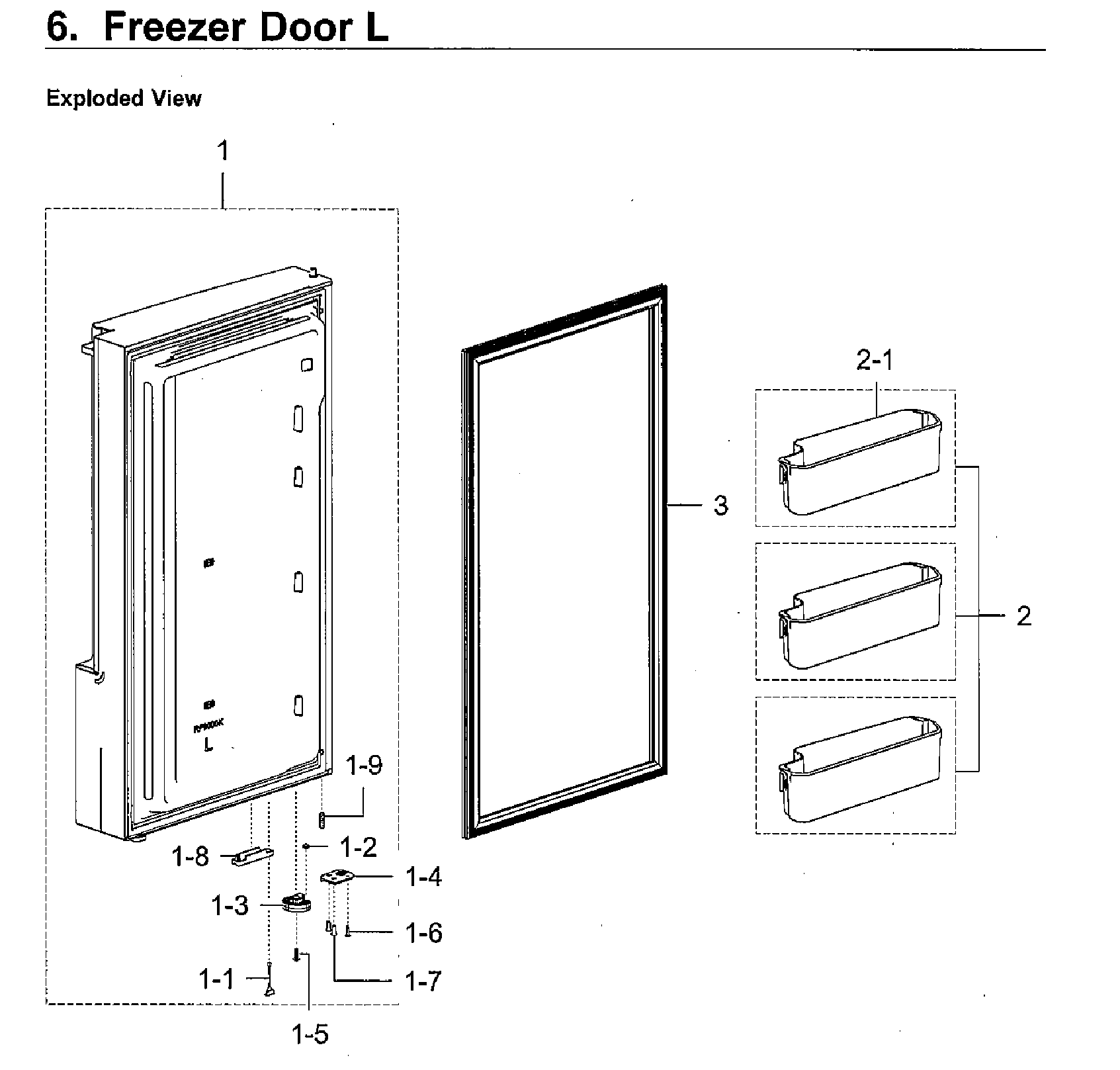 Freezer door l
