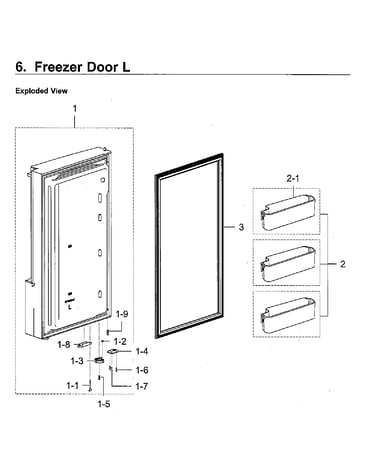 Freezer door l