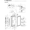 Samsung RF28K9580SR/AA-01 fridge door l diagram